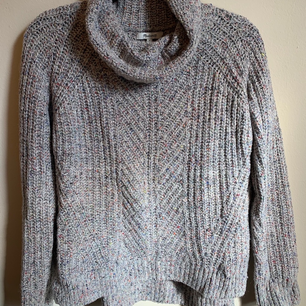 Madewell Colorfleck Ribbed Turtleneck Sweater